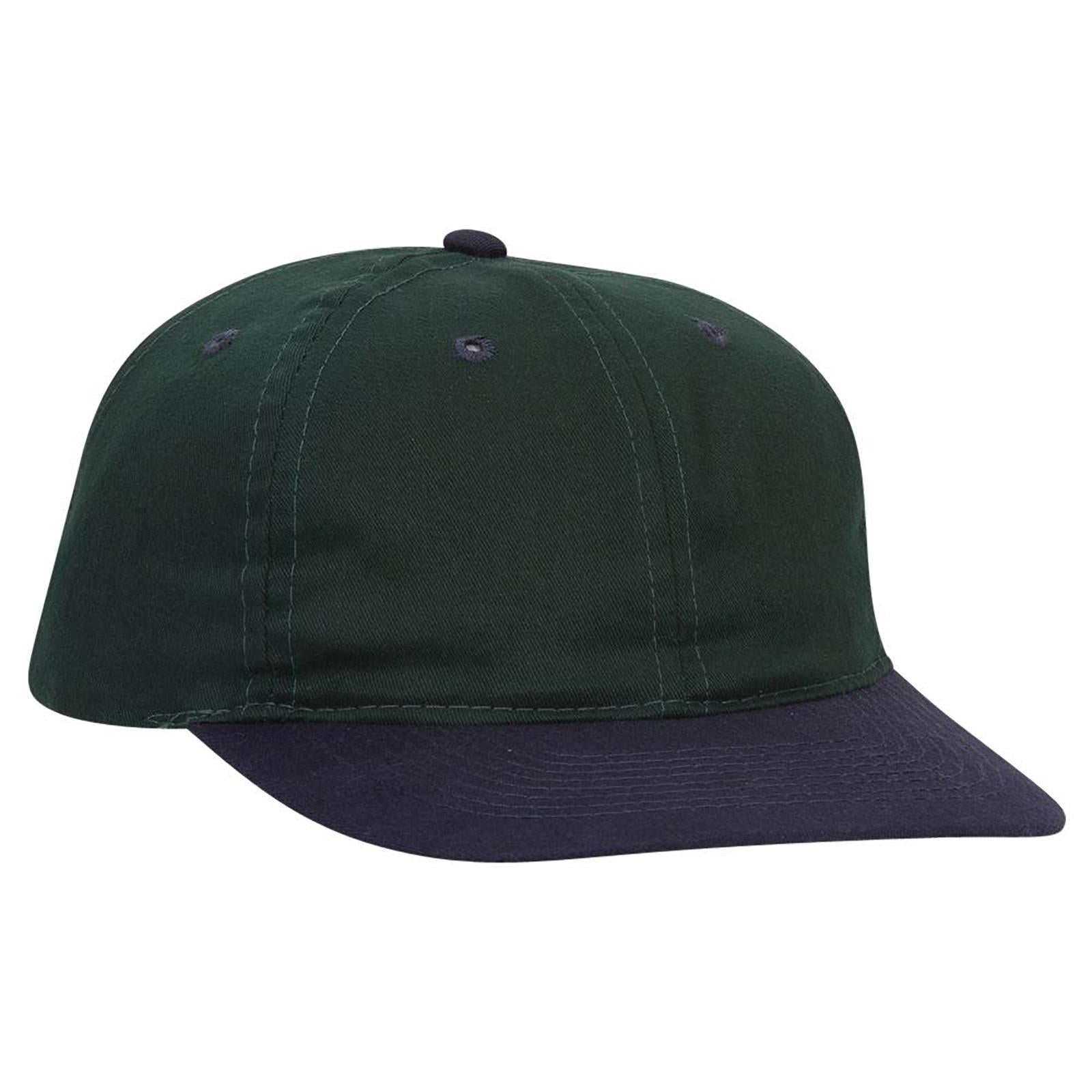 Front View of 0417 - Nvy/Dk.Grn OTTO CAP 6 Panel Low Profile Baseball Cap