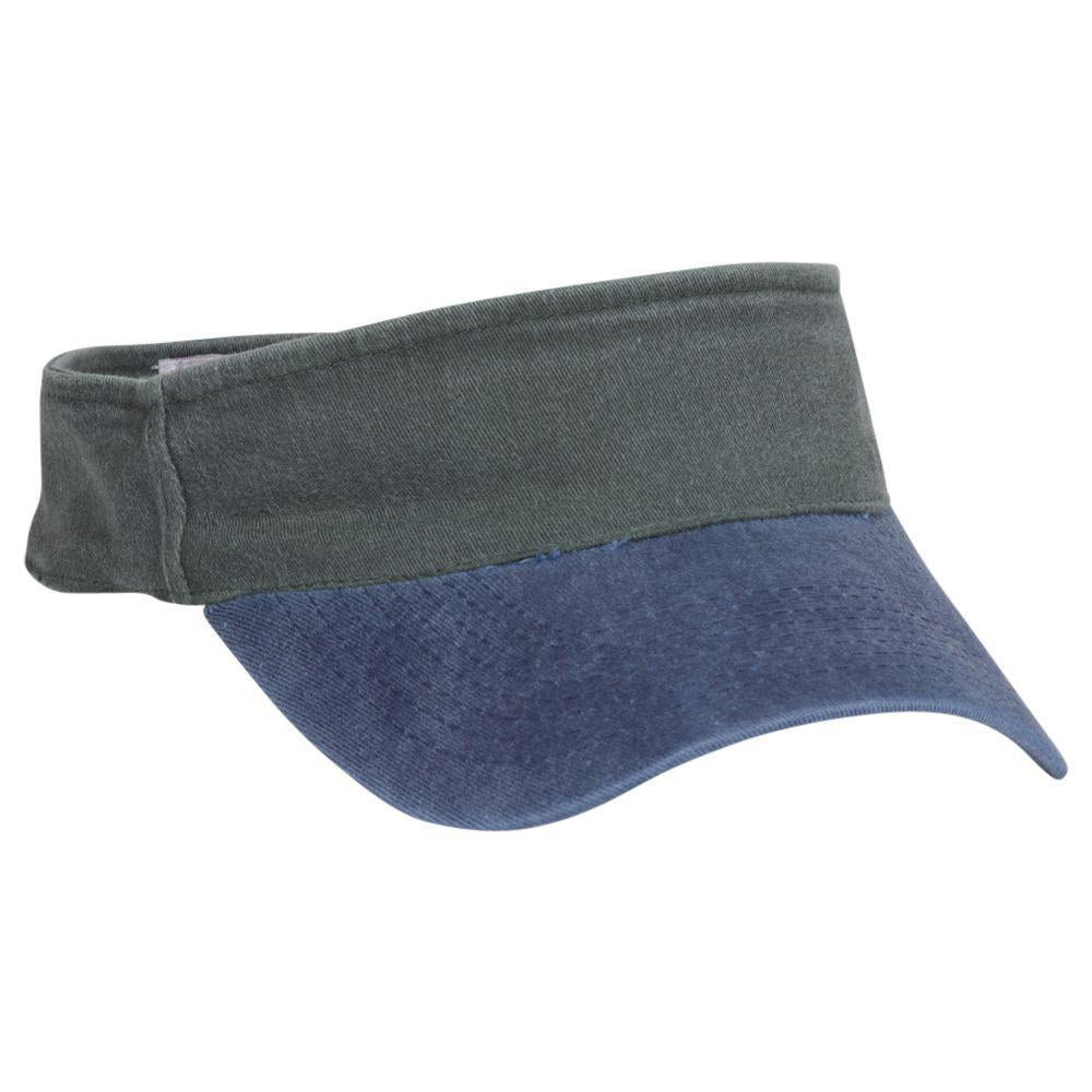 Right View of 0417 - Nvy/Dk.Grn OTTO CAP "OTTO FLEX" Fitted Sun Visor
