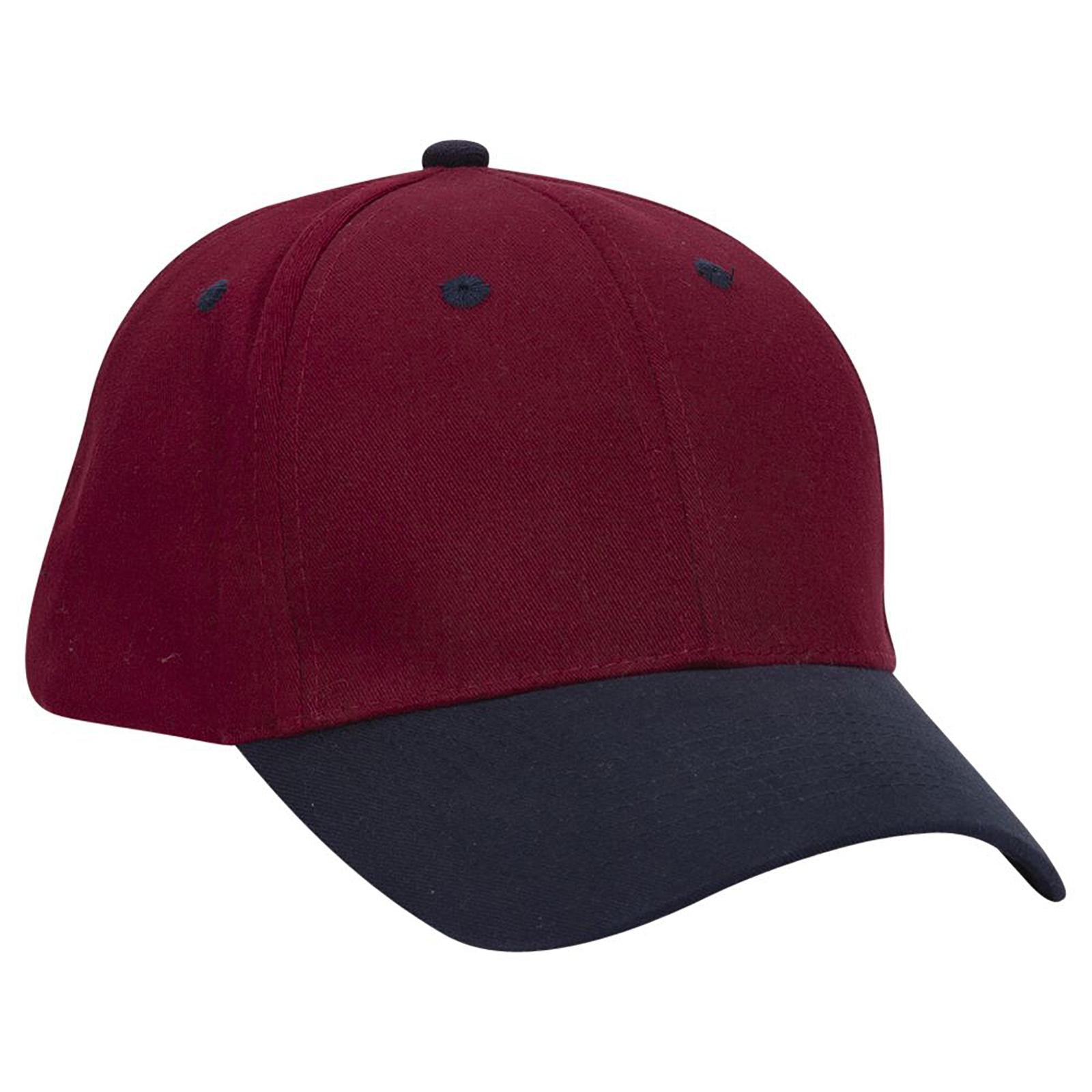 Right View of 0419 - Nvy/Burg.Marn OTTO CAP 6 Panel Low Profile Baseball Cap