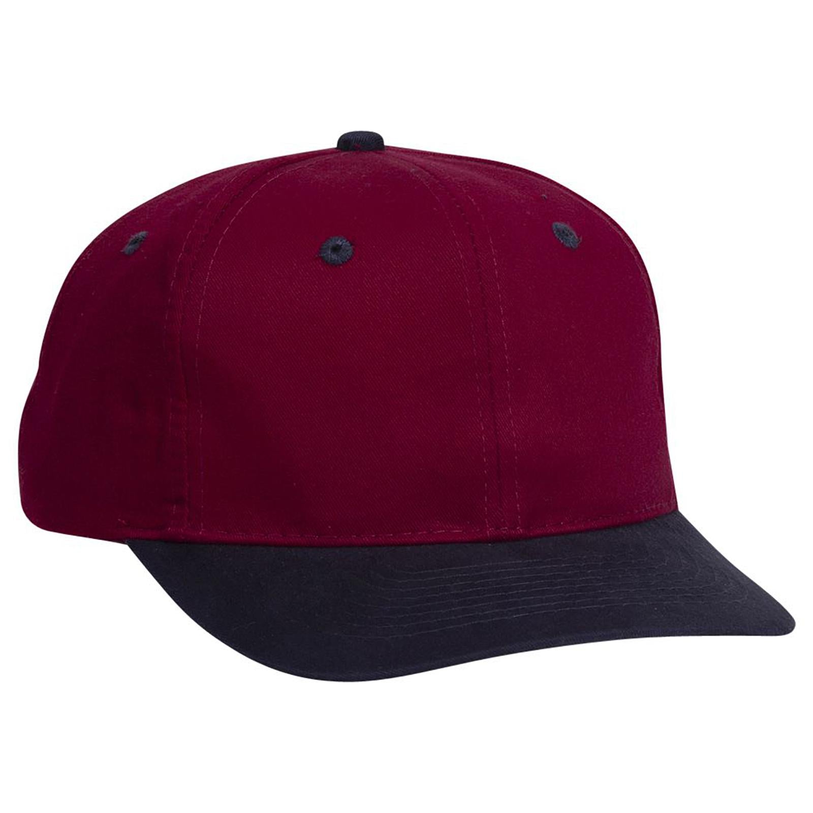 Front View of 0419 - Nvy/Burg.Marn OTTO CAP 6 Panel Mid Profile Baseball Cap