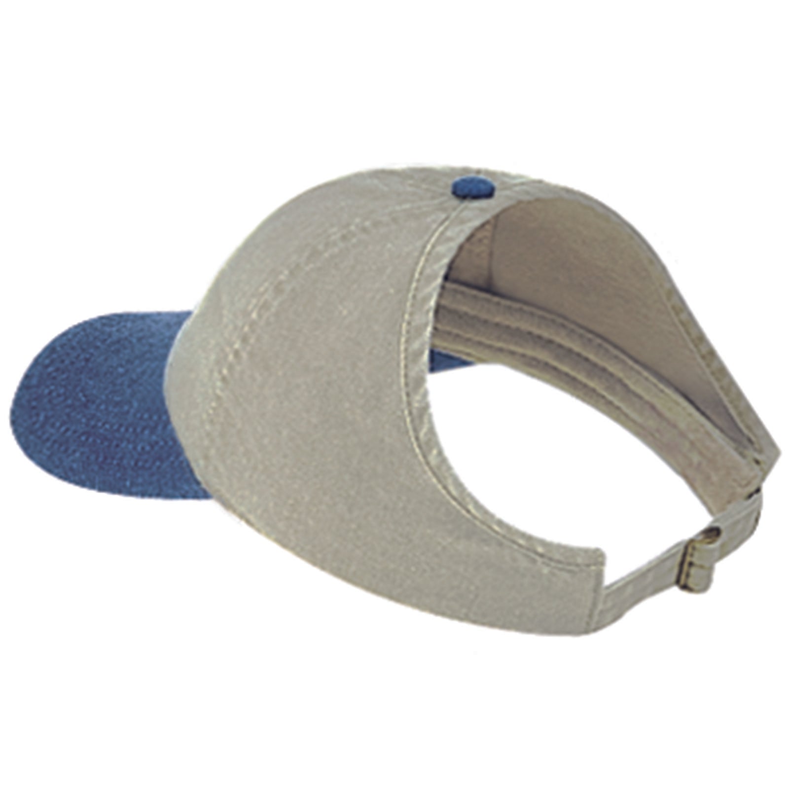 Front View of 0432 - Nvy/Kha OTTO CAP 4 Panel Ponytail Cap