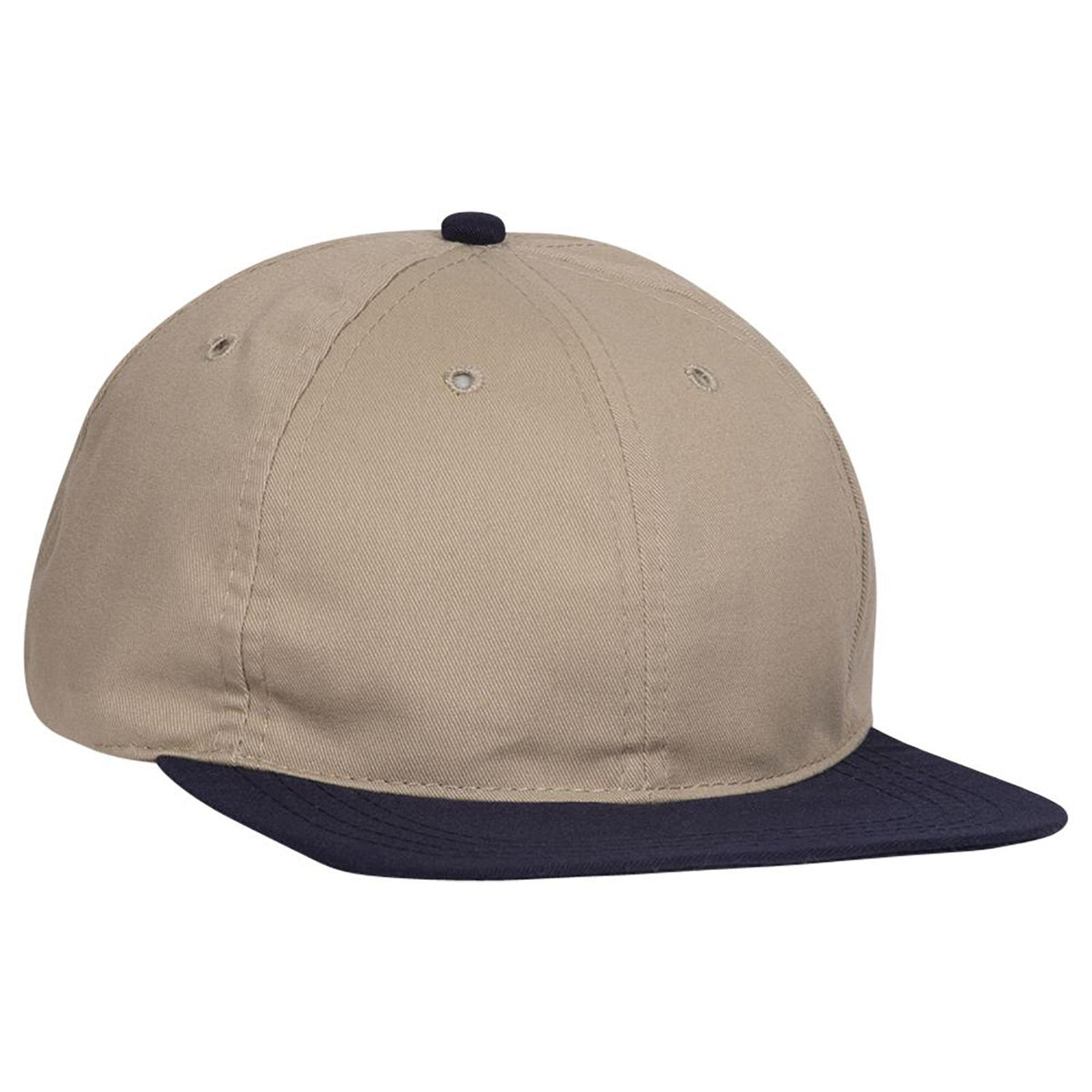 Right View of 0432 - Nvy/Kha OTTO CAP 6 Panel Low Profile Baseball Cap