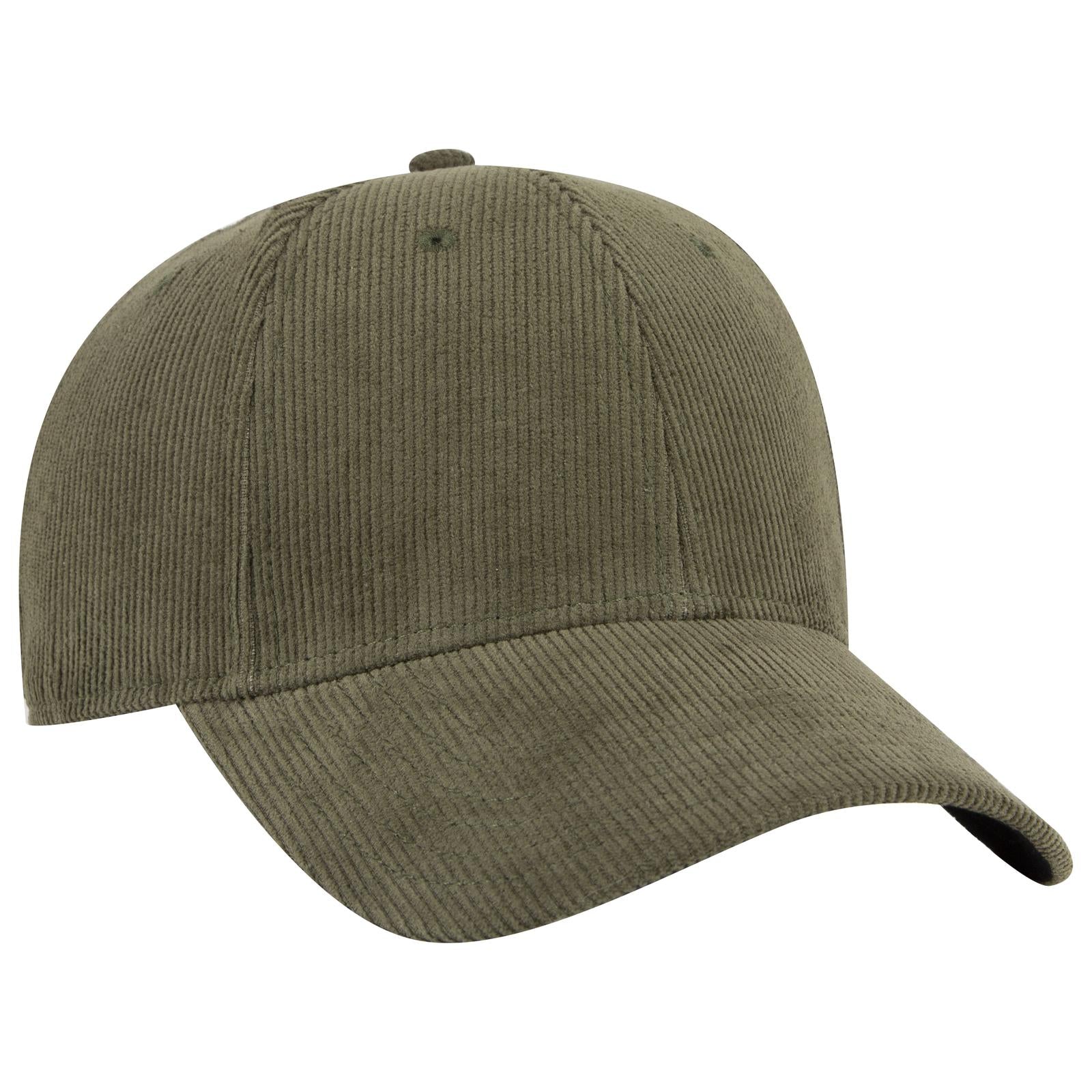 Front View of 046B - Dk Ol Grn OTTO CAP 6 Panel Low Profile Baseball Cap
