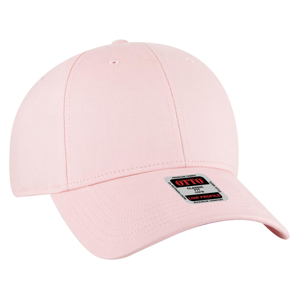 Right View of 050 - Pink OTTO CAP 6 Panel Low Profile Baseball Cap