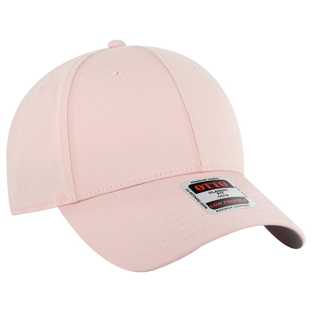 Right View of 050 - Pink OTTO CAP 6 Panel Low Profile Baseball Cap