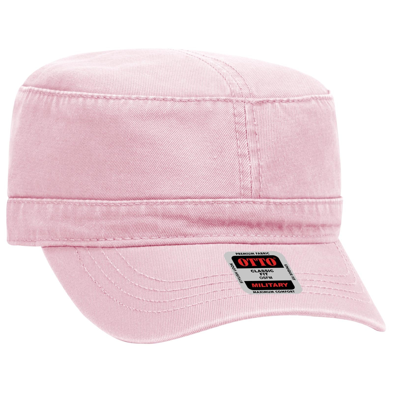 Front View of 050 - Pink OTTO CAP Military Hat