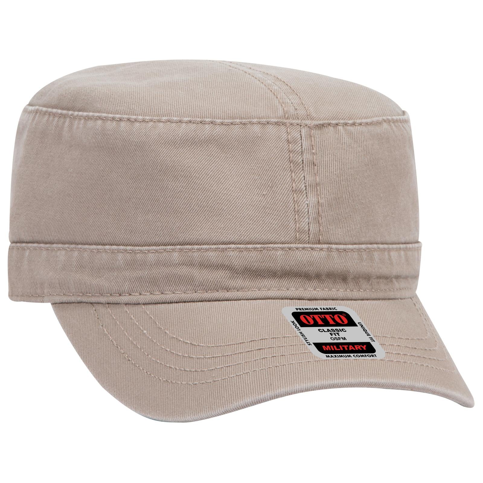Front View of 053 - Dk. Khaki OTTO CAP Military Hat