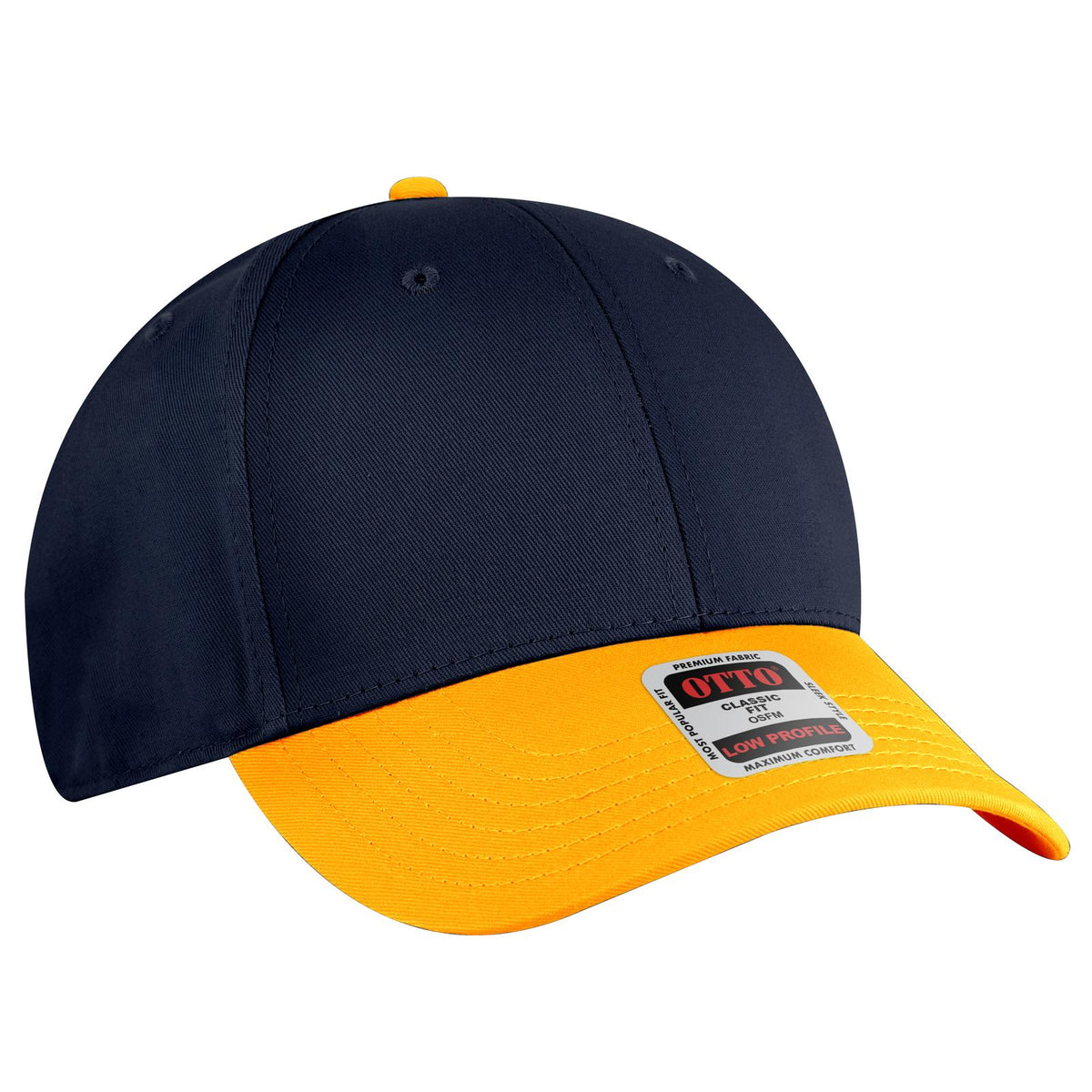 Right View of 060404 - Gld/Nvy/Nvy OTTO CAP 6 Panel Low Profile Baseball Cap