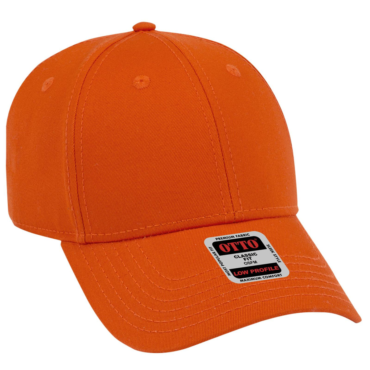 Right View of 062 - Orange OTTO CAP 6 Panel Low Profile Baseball Cap