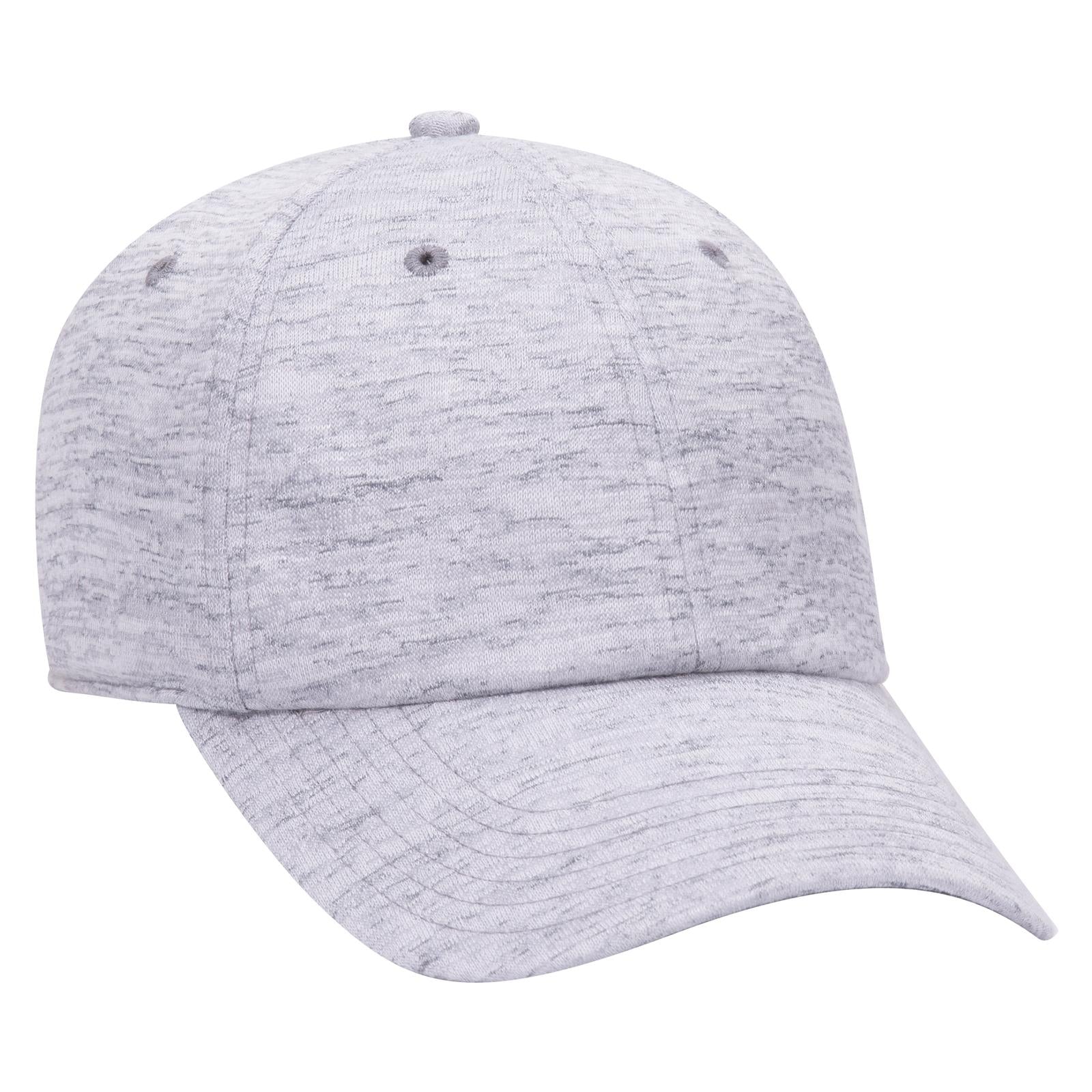 Front View of 074 - Heath. Gray OTTO CAP 6 Panel Low Profile Baseball Cap