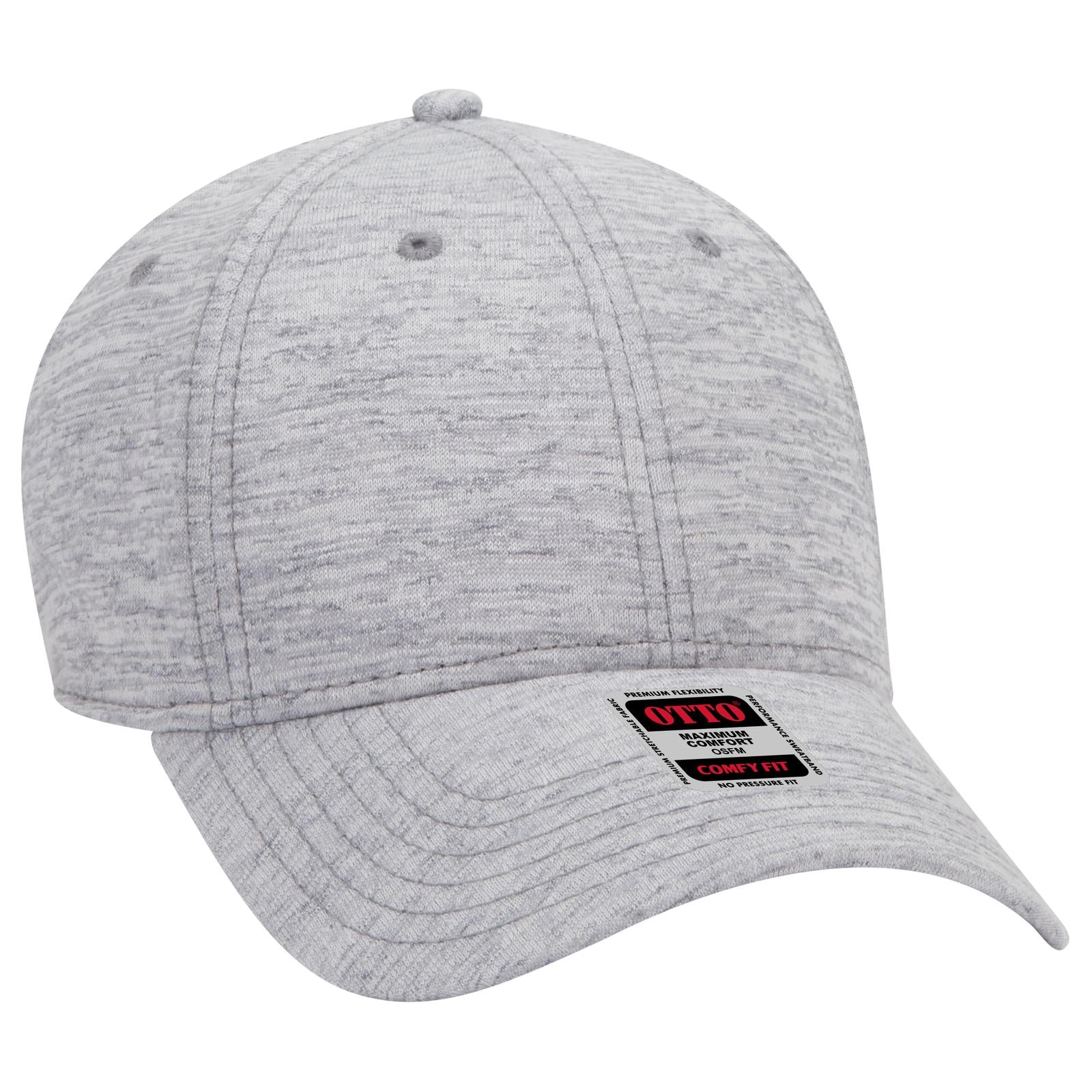 Front View of 074 - Heath. Gray OTTO CAP "OTTO COMFY FIT" 6 Panel Low Profile Baseball Cap