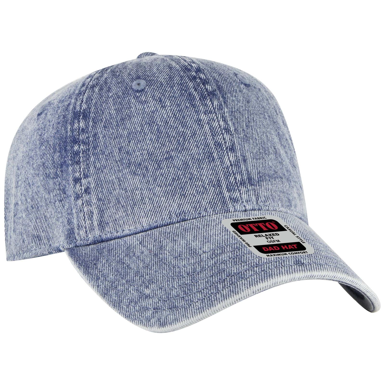 Front View of 075 - Lt. Blue OTTO CAP 6 Panel Low Profile Dad Hat