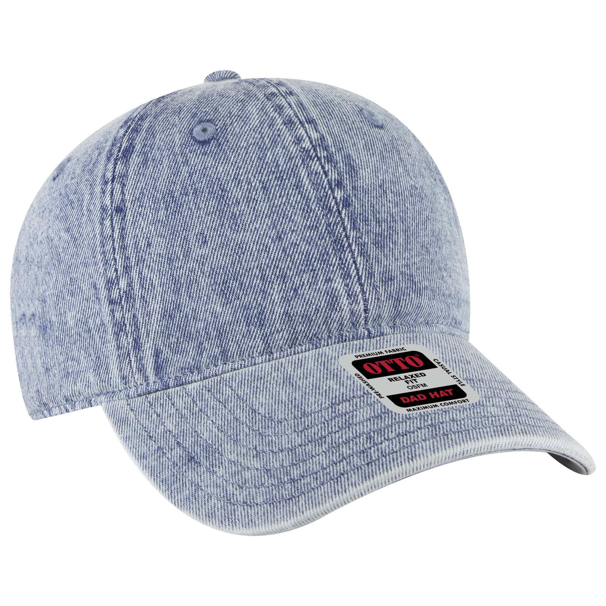 Right View of 075D - Lt. Blue OTTO CAP 6 Panel Low Profile Dad Hat
