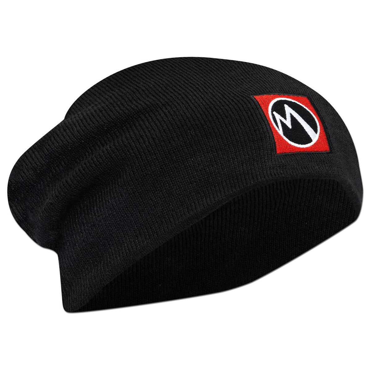 Right View of 080 - Heath. Black OTTO CAP 11 3/4" Comfort Slouch Beanie