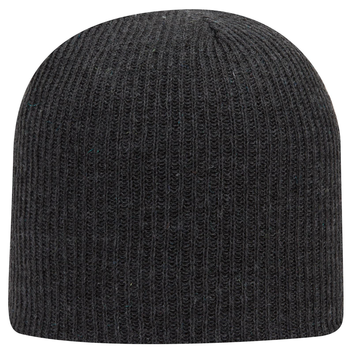 Right View of 080 - Heath. Black OTTO CAP 9 1/2" Premium Rib Knit Beanie