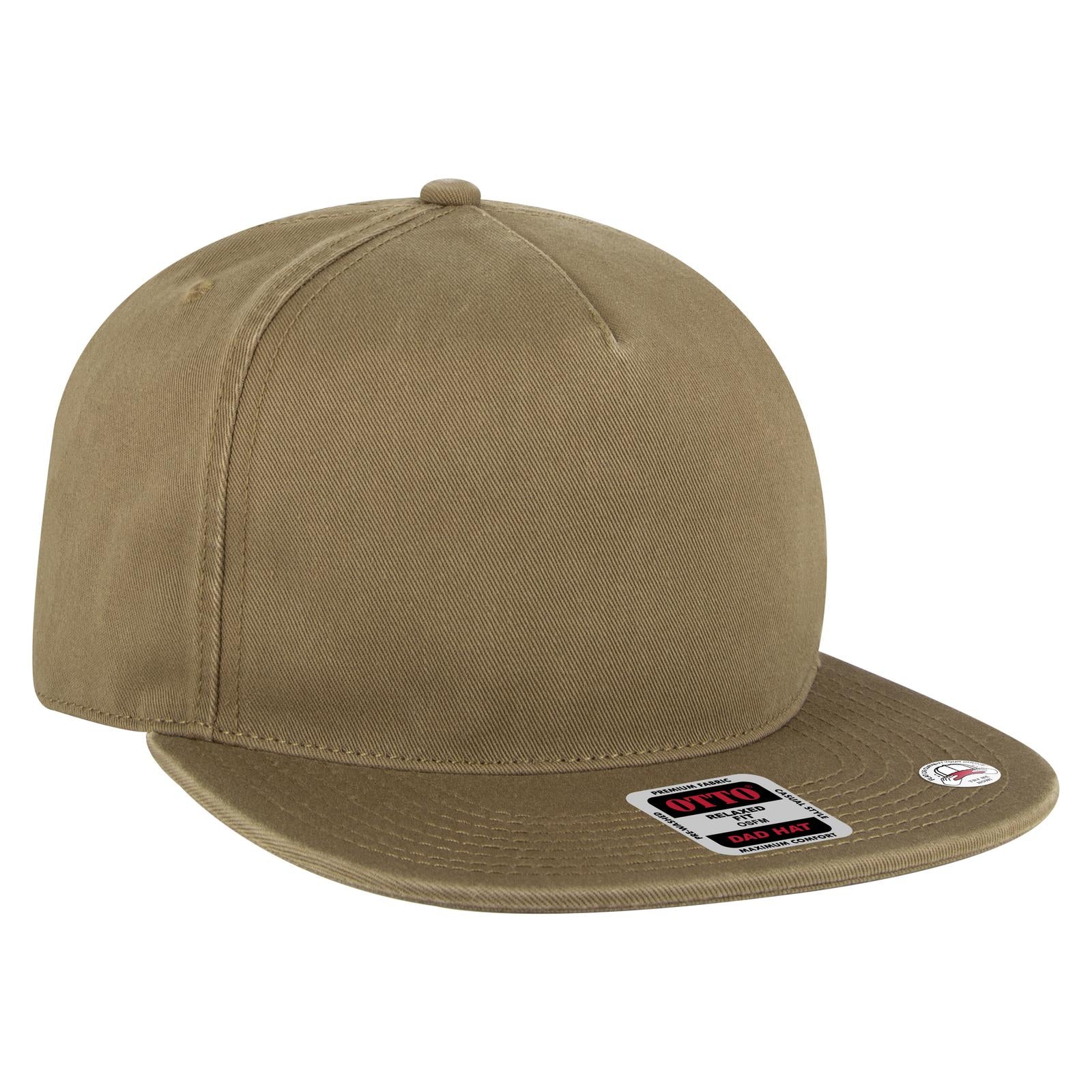 Front View of 084 - Coyote Brown OTTO CAP 5 Panel Low Profile Dad Hat