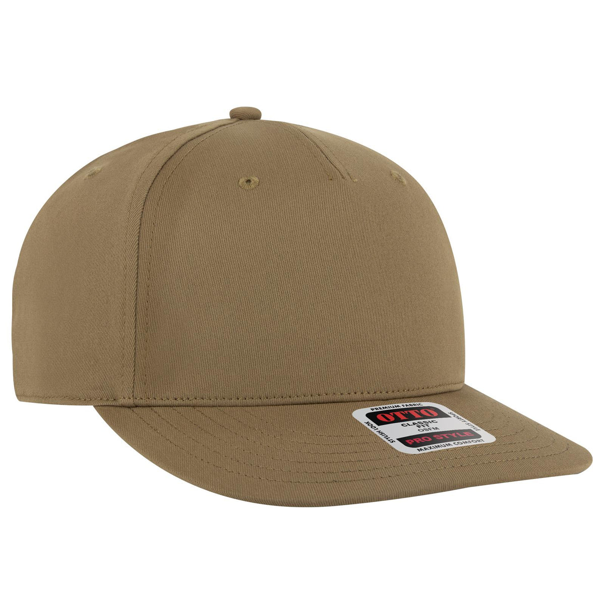 Right View of 084 - Coyote Brown OTTO CAP 5 Panel Pro Style Baseball Cap