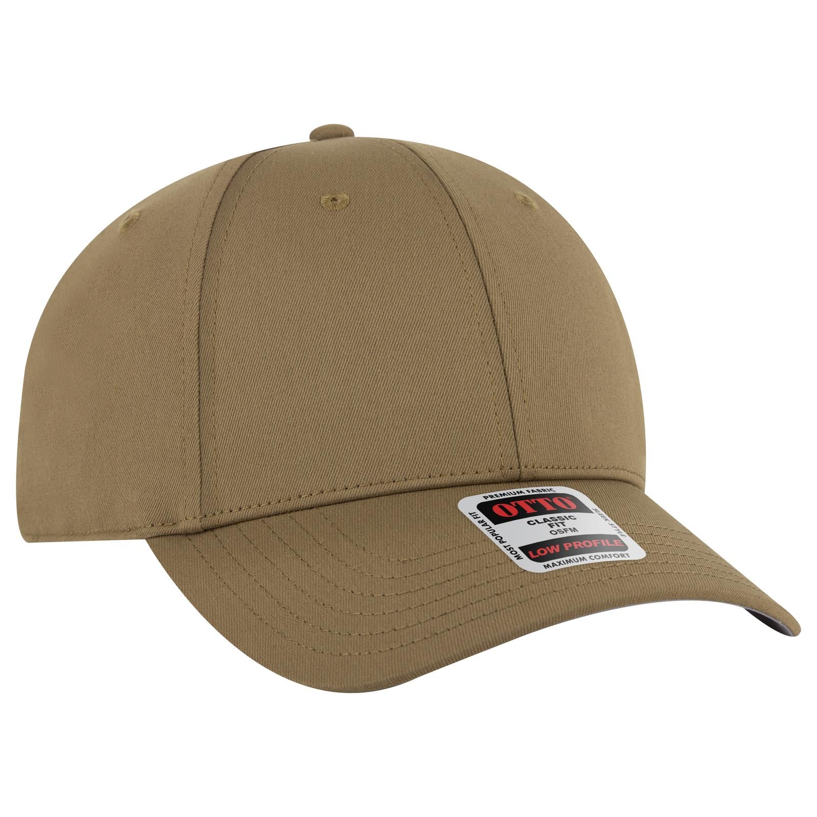 Right View of 084 - Coyote Brown OTTO CAP 6 Panel Low Profile Baseball Cap