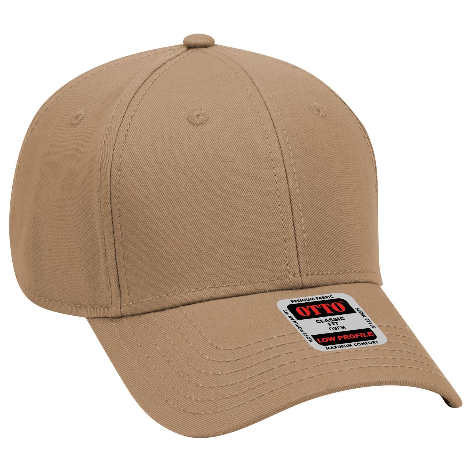 Front View of 084 - Coyote Brown OTTO CAP 6 Panel Low Profile Baseball Cap