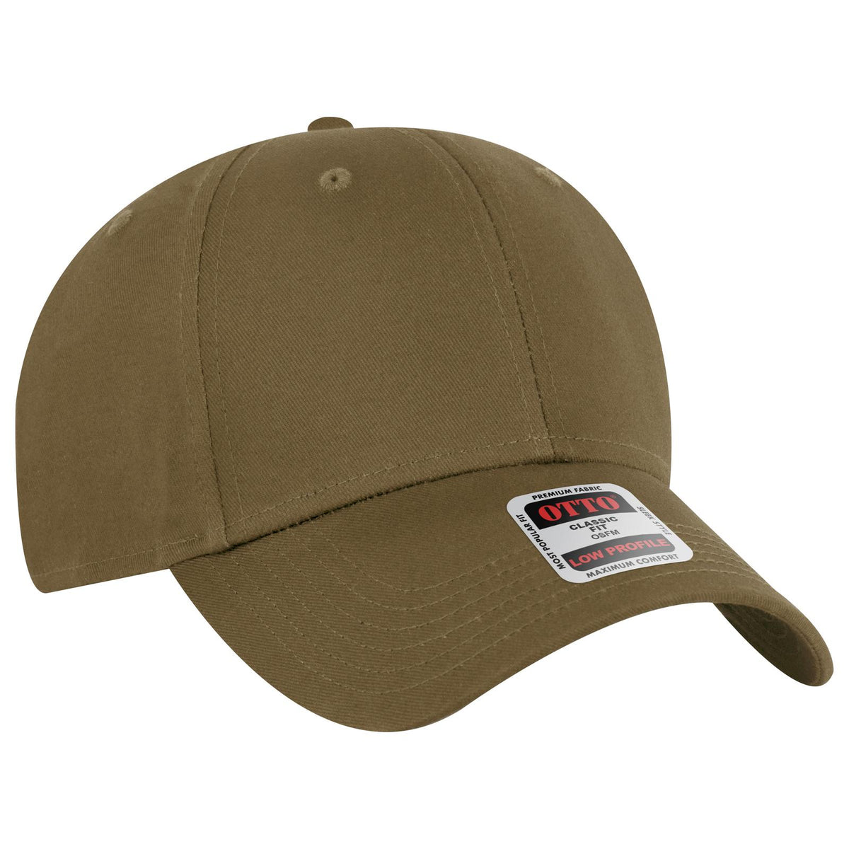 Right View of 084 - Coyote Brown OTTO CAP 6 Panel Low Profile Baseball Cap