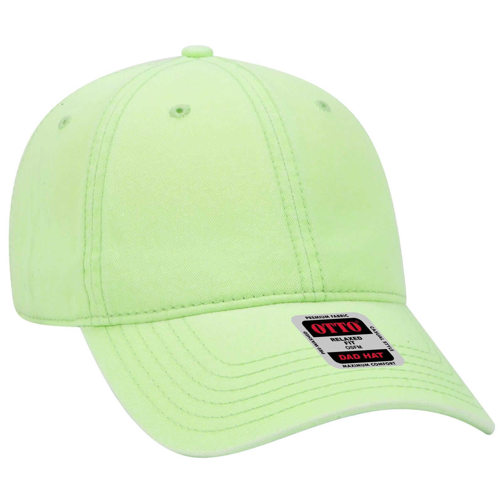 Front View of 088 - N. Green OTTO CAP 6 Panel Low Profile Dad Hat