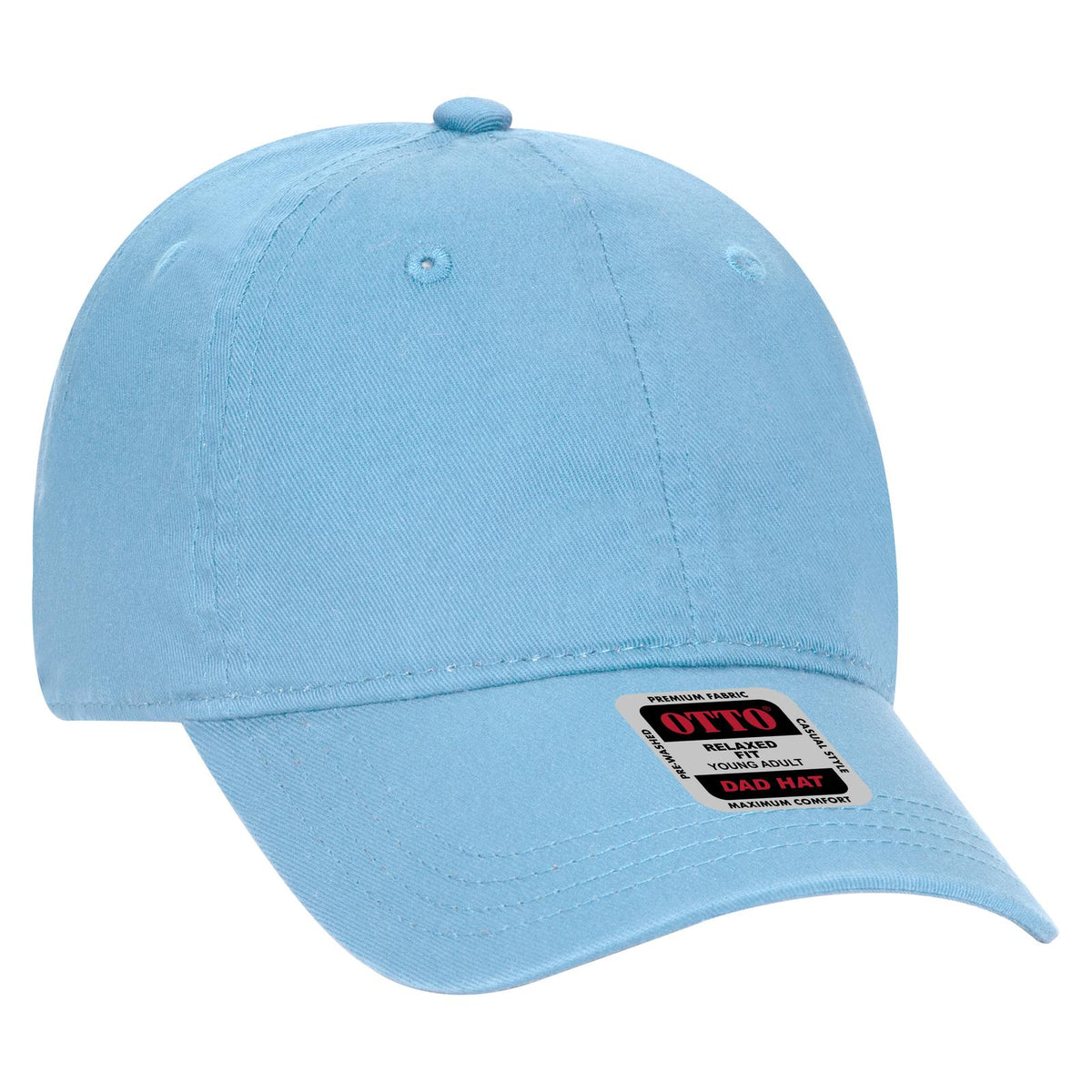 Right View of 097 - Aqua OTTO CAP 6 Panel Low Profile Dad Hat