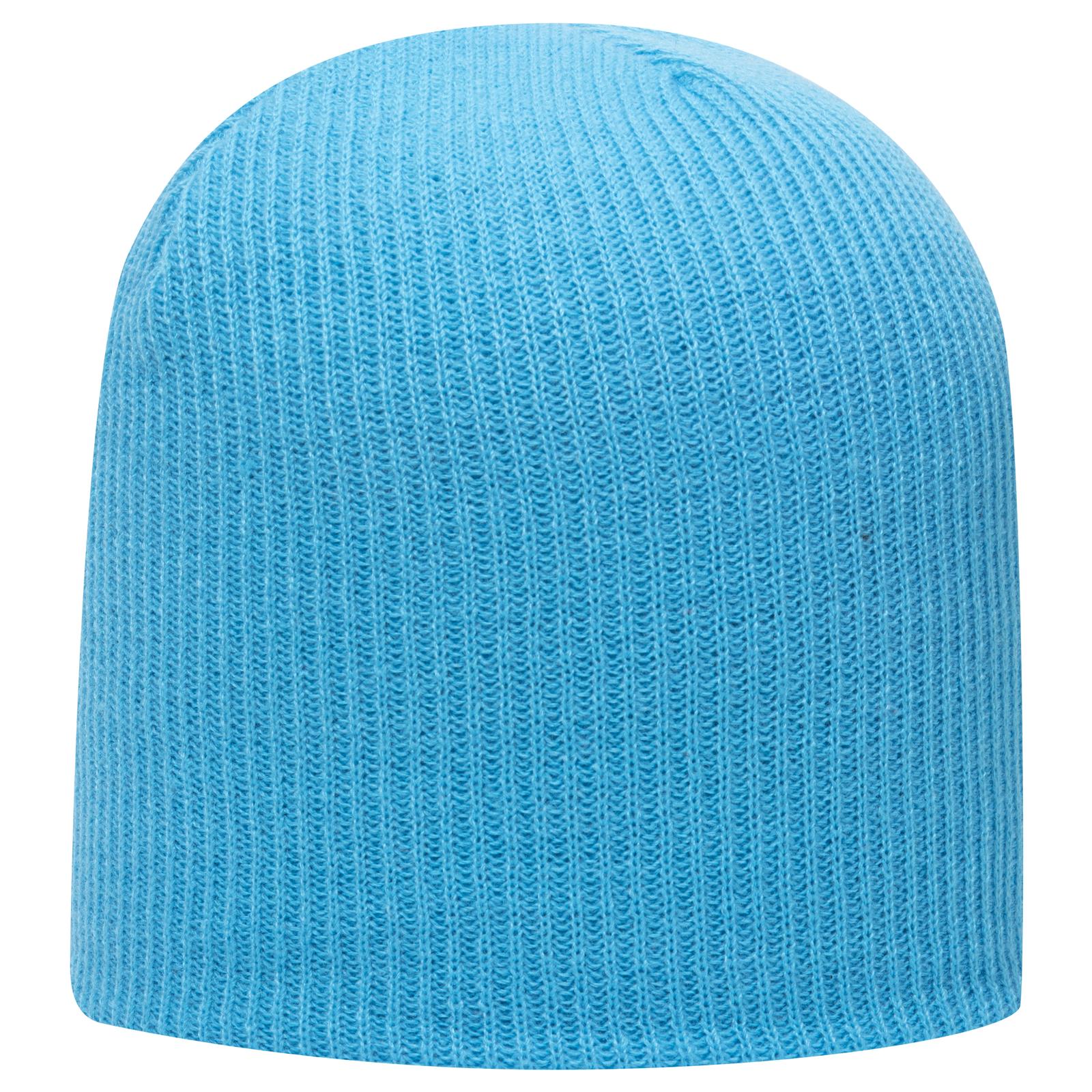 Front View of 097 - Aqua OTTO CAP 9 1/2" Premium Rib Knit Beanie