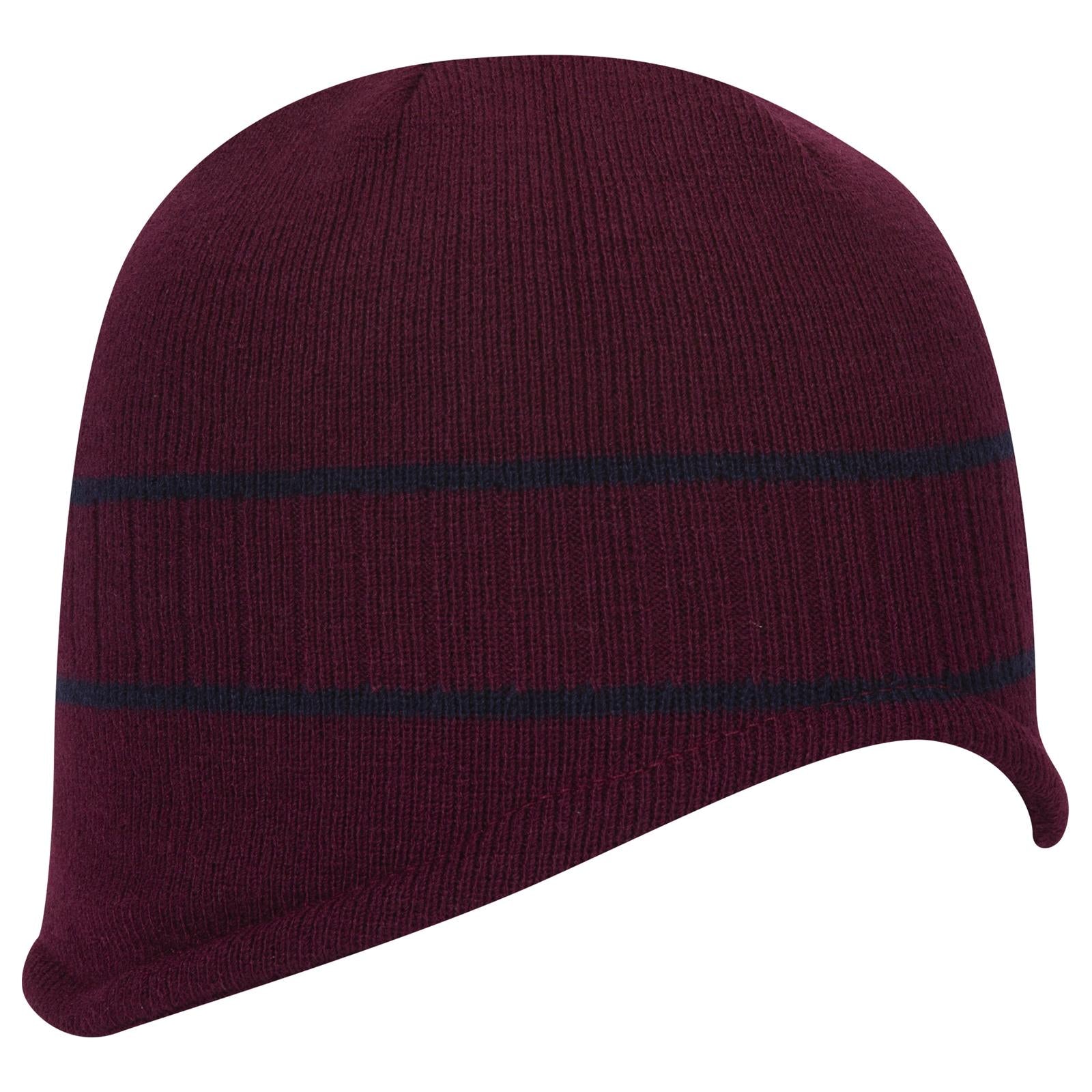 Front View of 1004 - Marn/Nvy OTTO CAP Beanie with Stripes