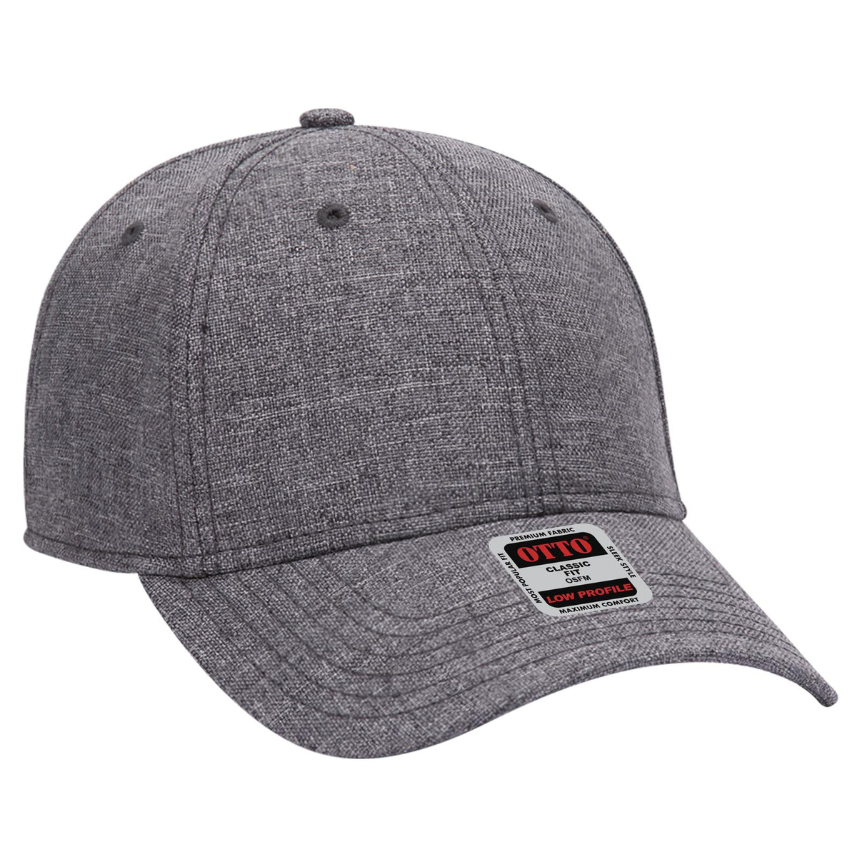 Right View of 103 - Heath. Ch. Gray OTTO CAP 6 Panel Low Profile Baseball Cap