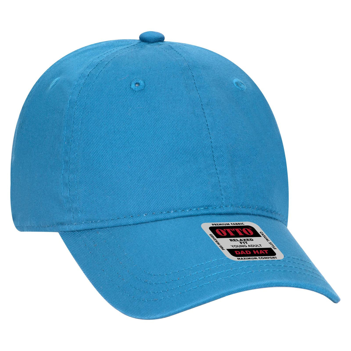 Right View of 104 - Lake Blue OTTO CAP 6 Panel Low Profile Dad Hat