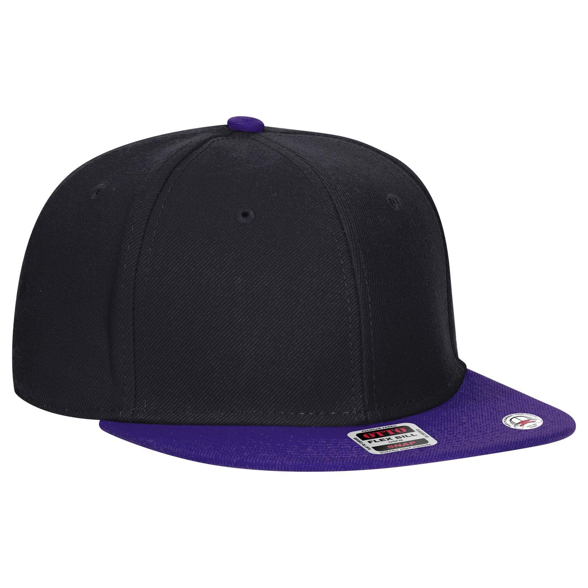Right View of 110303 - Pur/Blk/Blk OTTO CAP "OTTO SNAP" 6 Panel Pro Style Snapback Hat