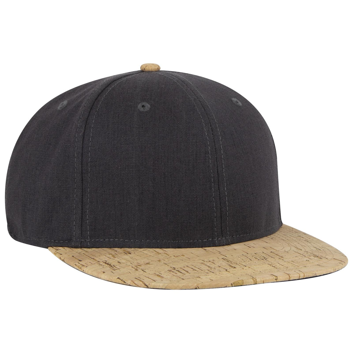Right View of 11225 - Cork/Ch Gry OTTO CAP "OTTO SNAP" 6 Panel Pro Style Snapback Hat
