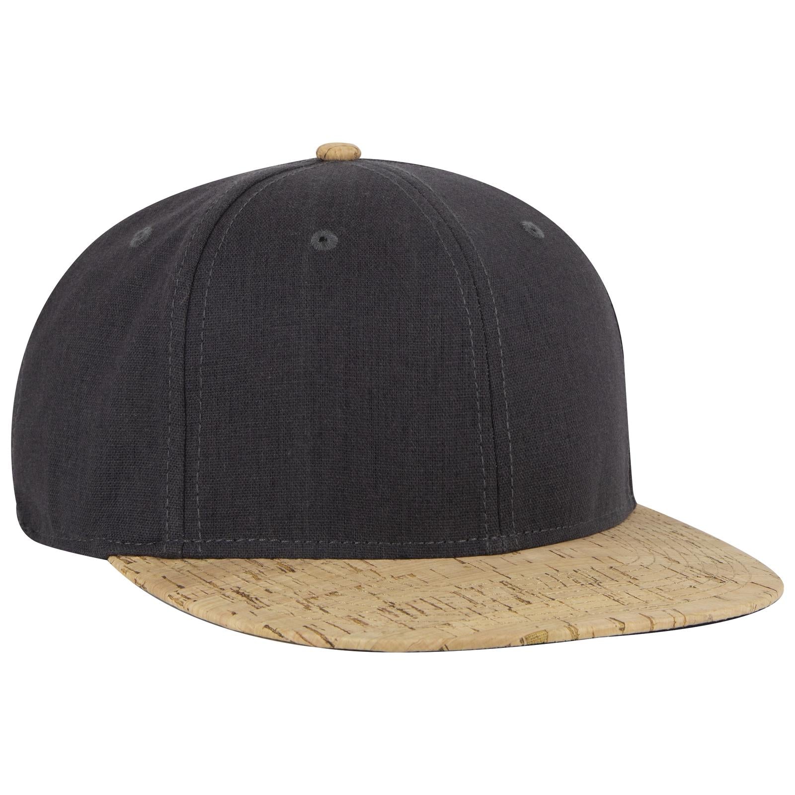 Front View of 11225 - Cork/Ch Gry OTTO CAP "OTTO SNAP" 6 Panel Pro Style Snapback Hat