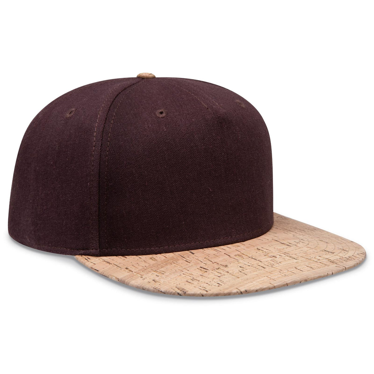 Right View of 11239 - Cork/Dk.Brn OTTO CAP "OTTO SNAP" 5 Panel Pro Style Snapback Hat