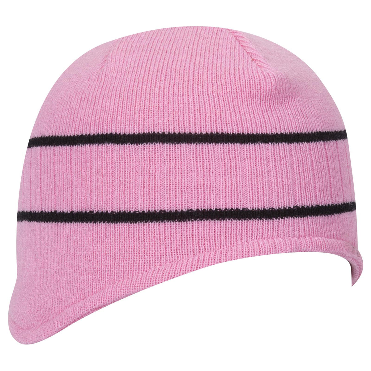 Right View of 1203 - S.Pnk/Blk OTTO CAP Beanie with Stripes