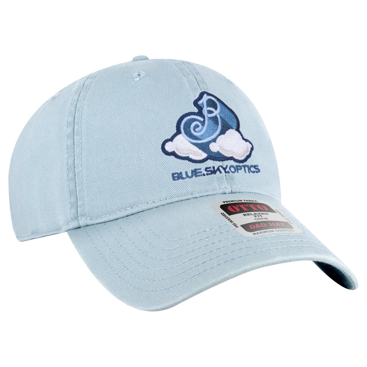 Right View of 121 - Powder Blue OTTO CAP 6 Panel Low Profile Dad Hat