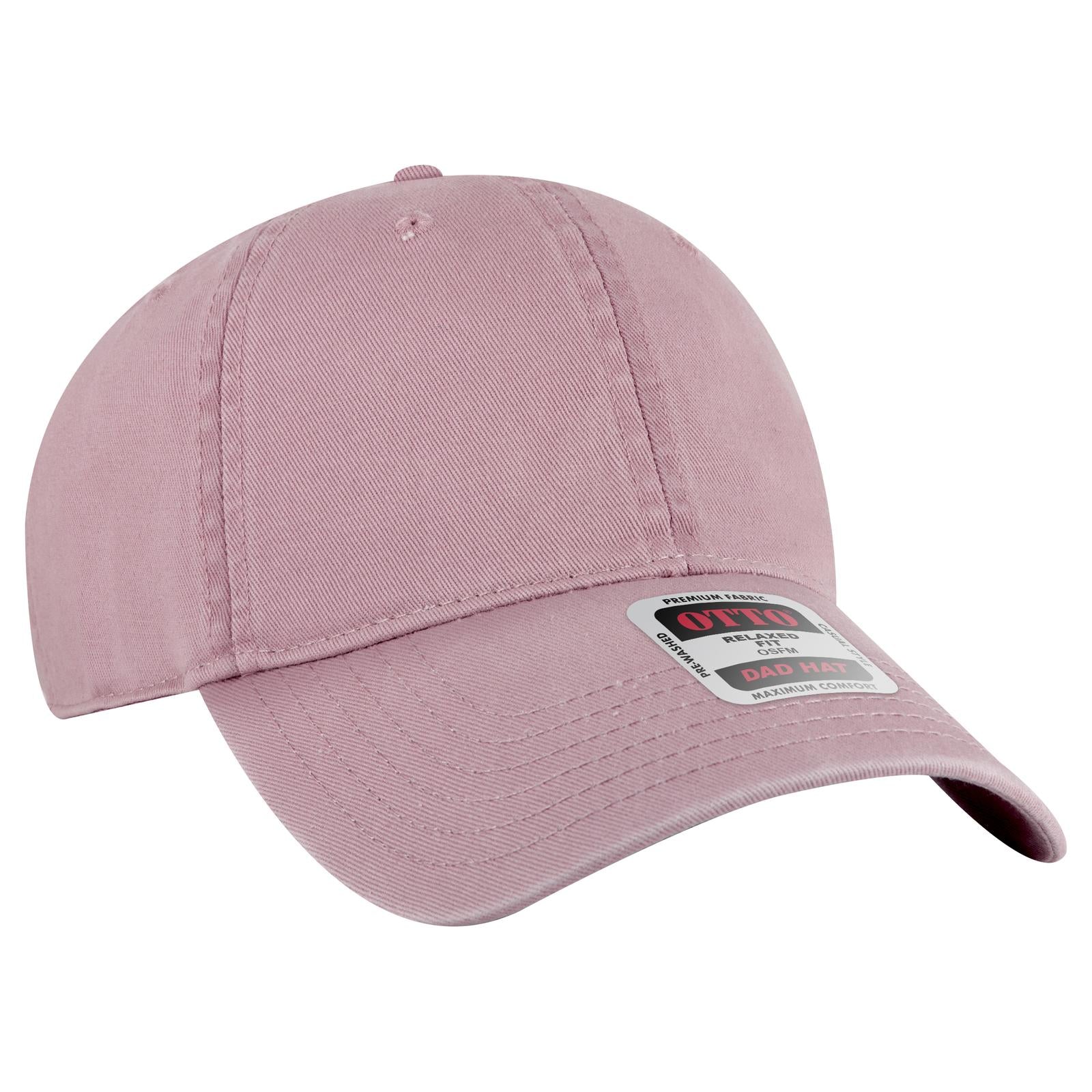 Front View of 122 - Dusty Rose OTTO CAP 6 Panel Low Profile Dad Hat