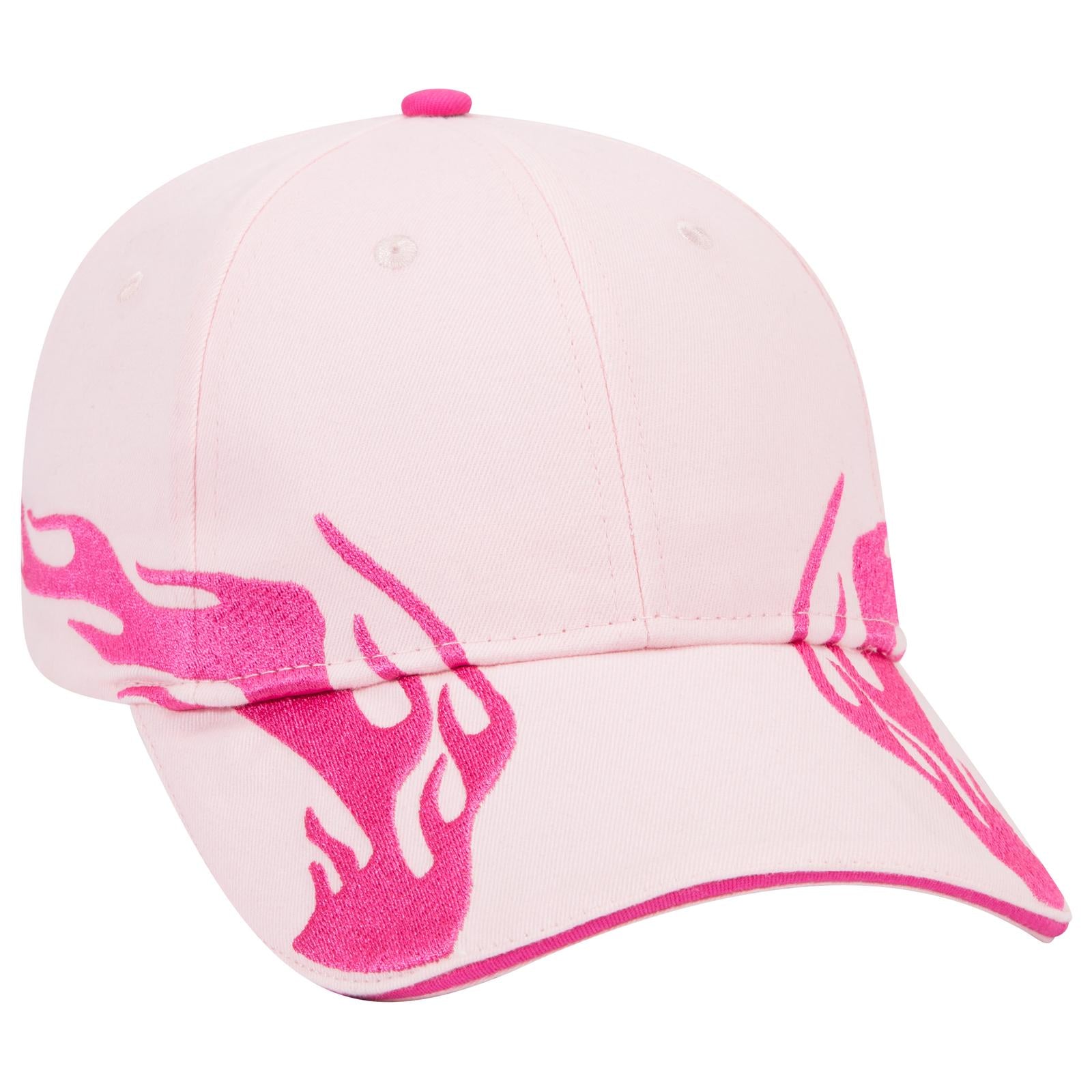 Front View of 124242D - S.Pnk/H.Pnk/H.Pnk OTTO CAP 6 Panel Low Profile Baseball Cap