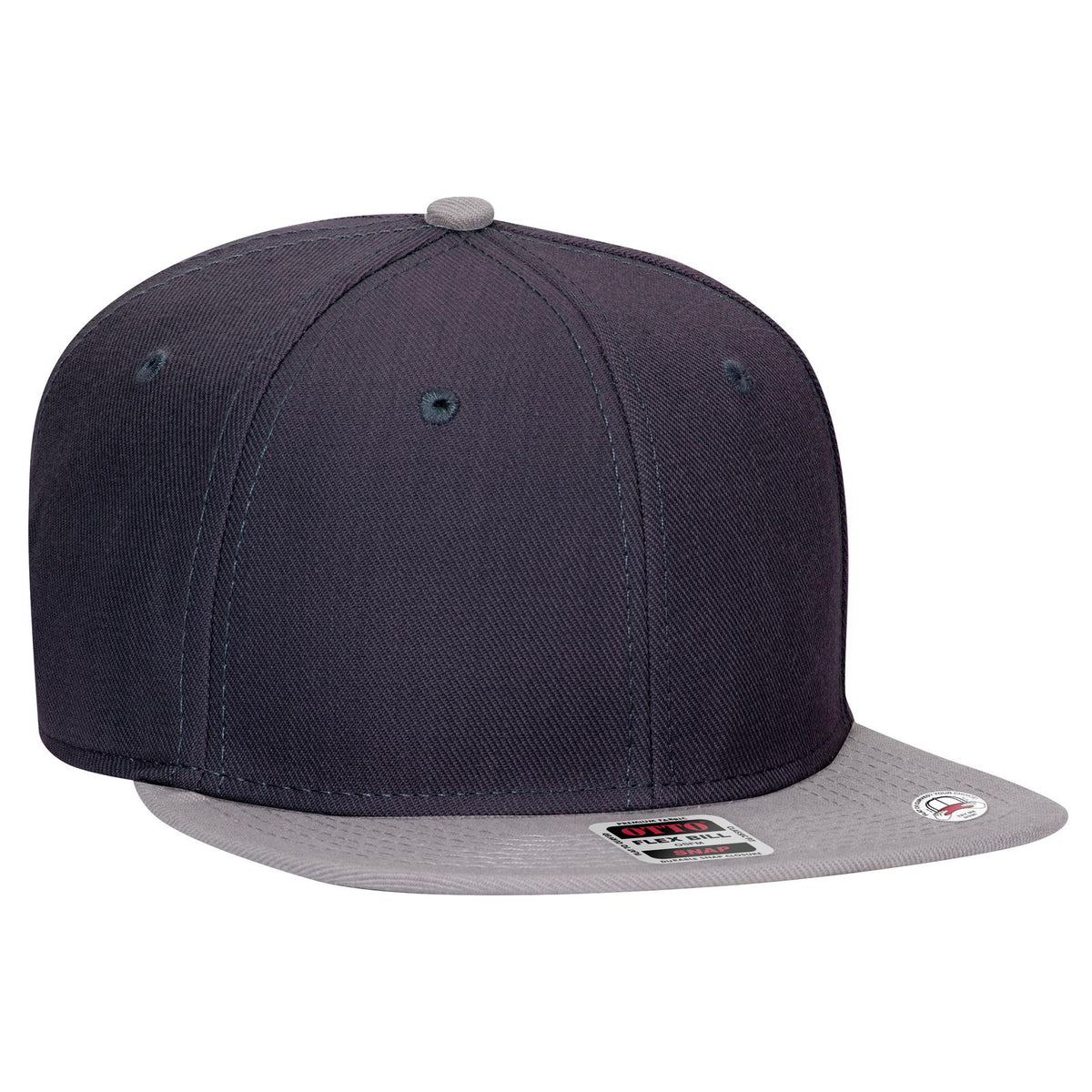 Right View of 140404 - Gry/Nvy/Nvy OTTO CAP "OTTO SNAP" 6 Panel Pro Style Snapback Hat