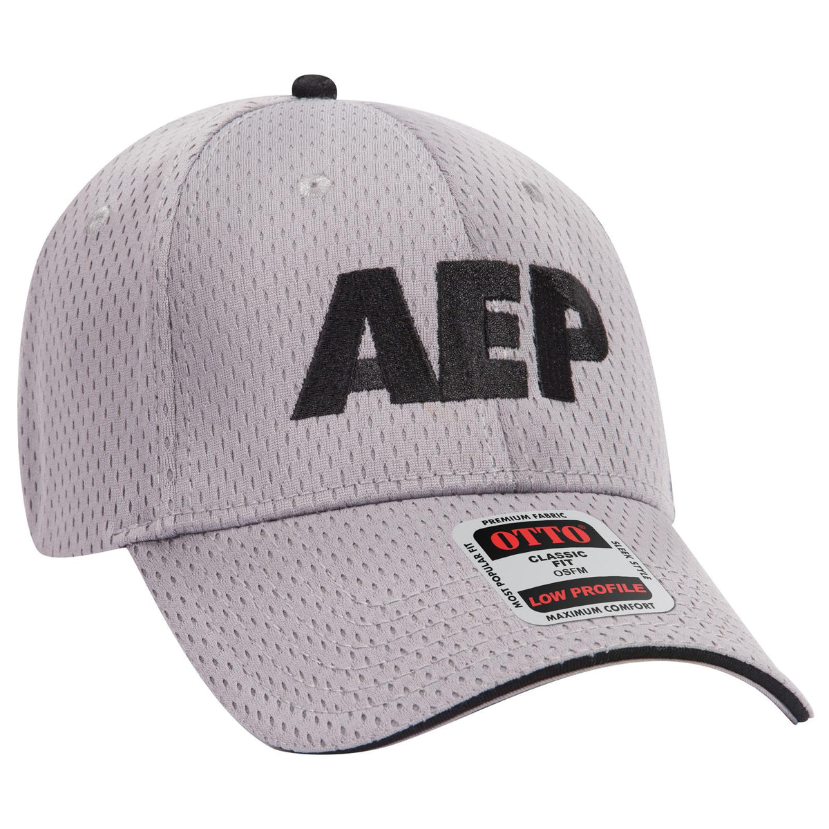 Right View of 141403 - Gry/Gry/Blk OTTO CAP 6 Panel Low Profile Baseball Cap