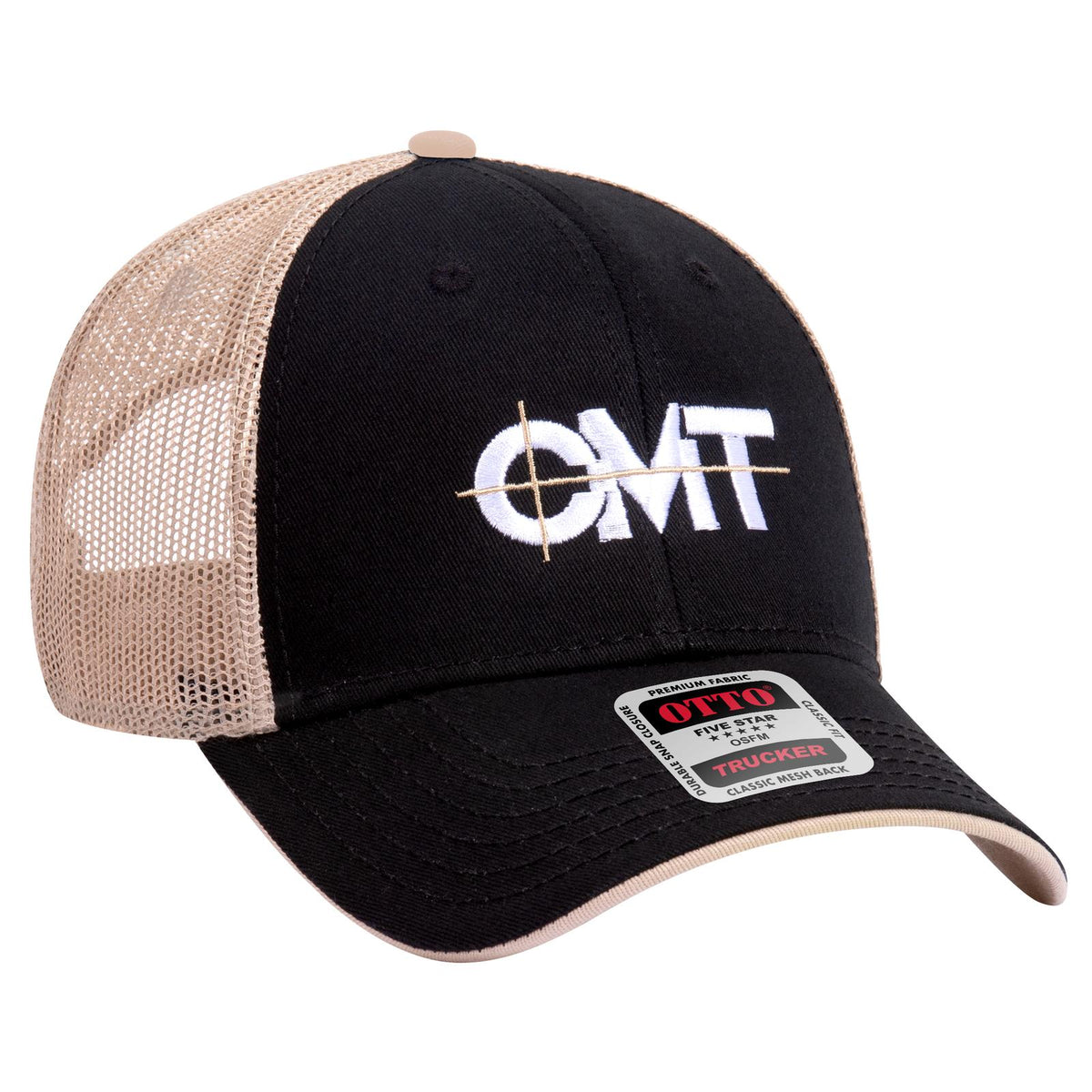 Right View of 141404 - Gry/Gry/Nvy OTTO CAP 6 Panel Low Profile Mesh Back Trucker Hat