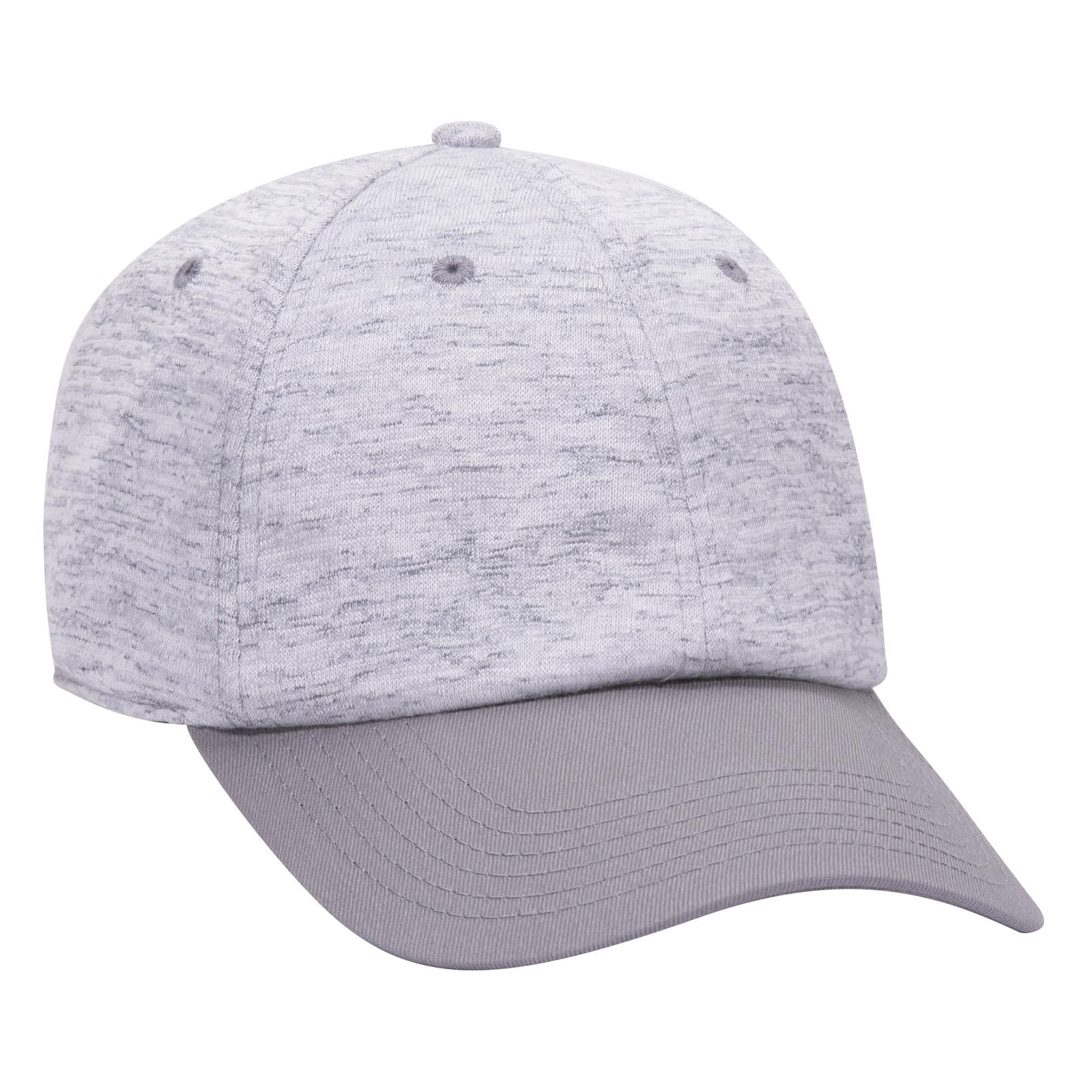 Front View of 1474 - Gry/H. Gry OTTO CAP 6 Panel Low Profile Baseball Cap