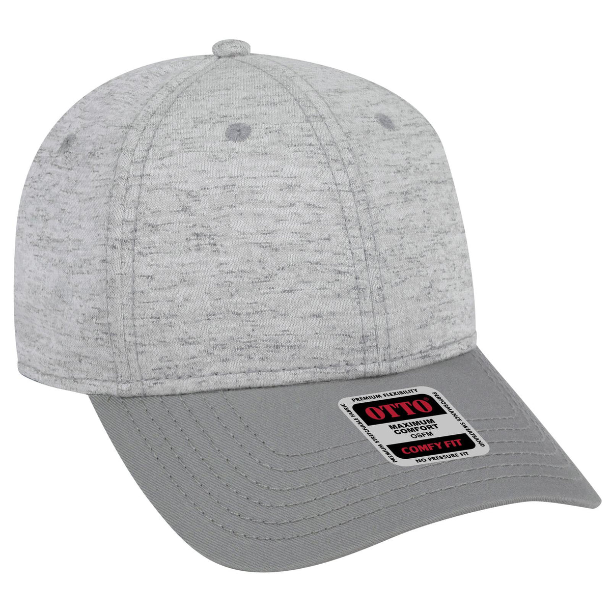 Right View of 1474 - Gry/H. Gry OTTO CAP "OTTO COMFY FIT" 6 Panel Low Profile Baseball Cap