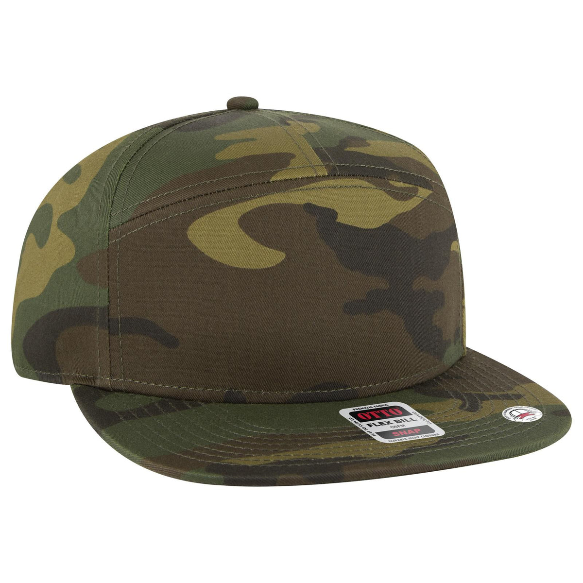 Right View of 1707 - Dk.Grn/Brn OTTO CAP "OTTO SNAP" 7 Panel Pro Style Snapback Hat