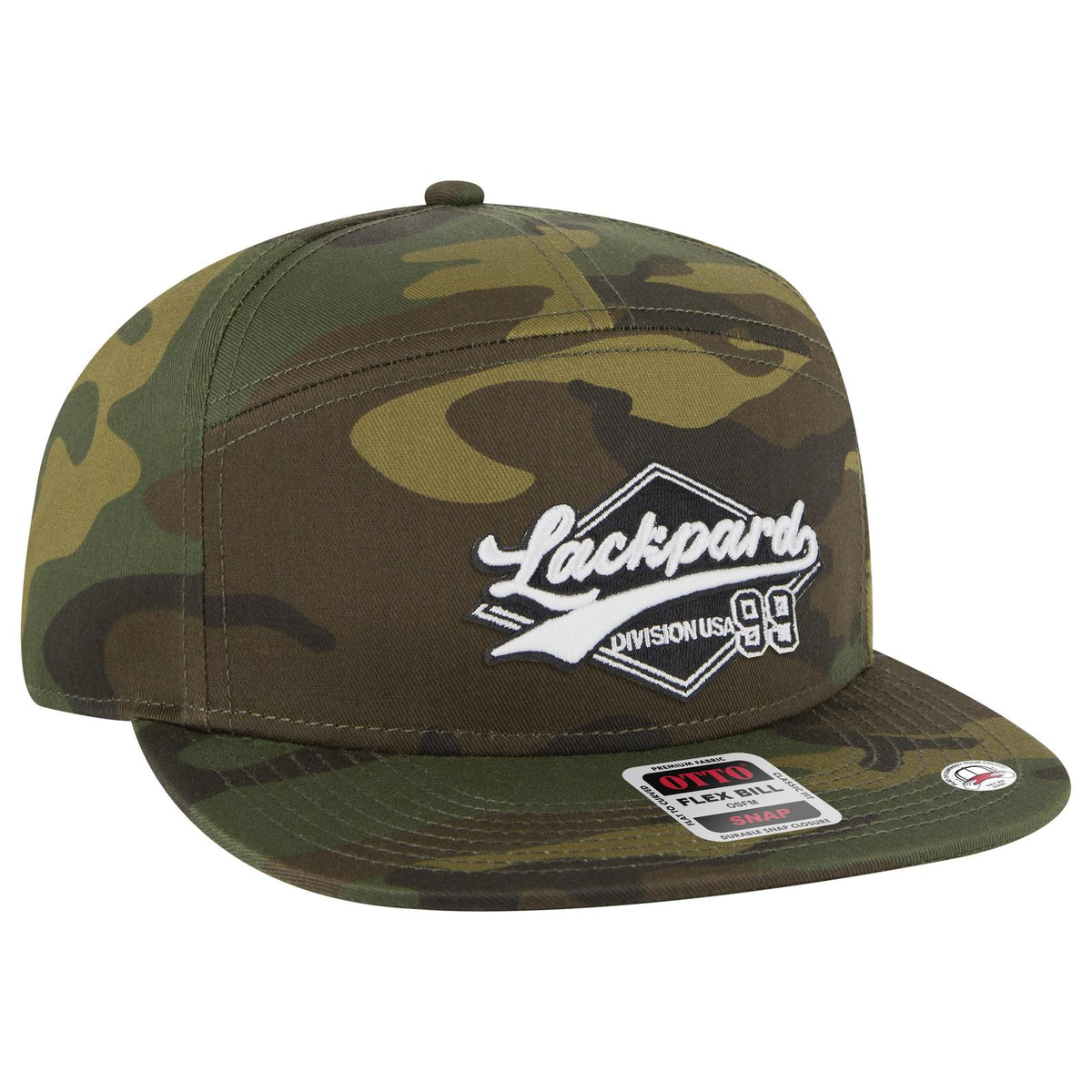 Right View of 1707 - Dk.Grn/Brn OTTO CAP "OTTO SNAP" 7 Panel Pro Style Snapback Hat