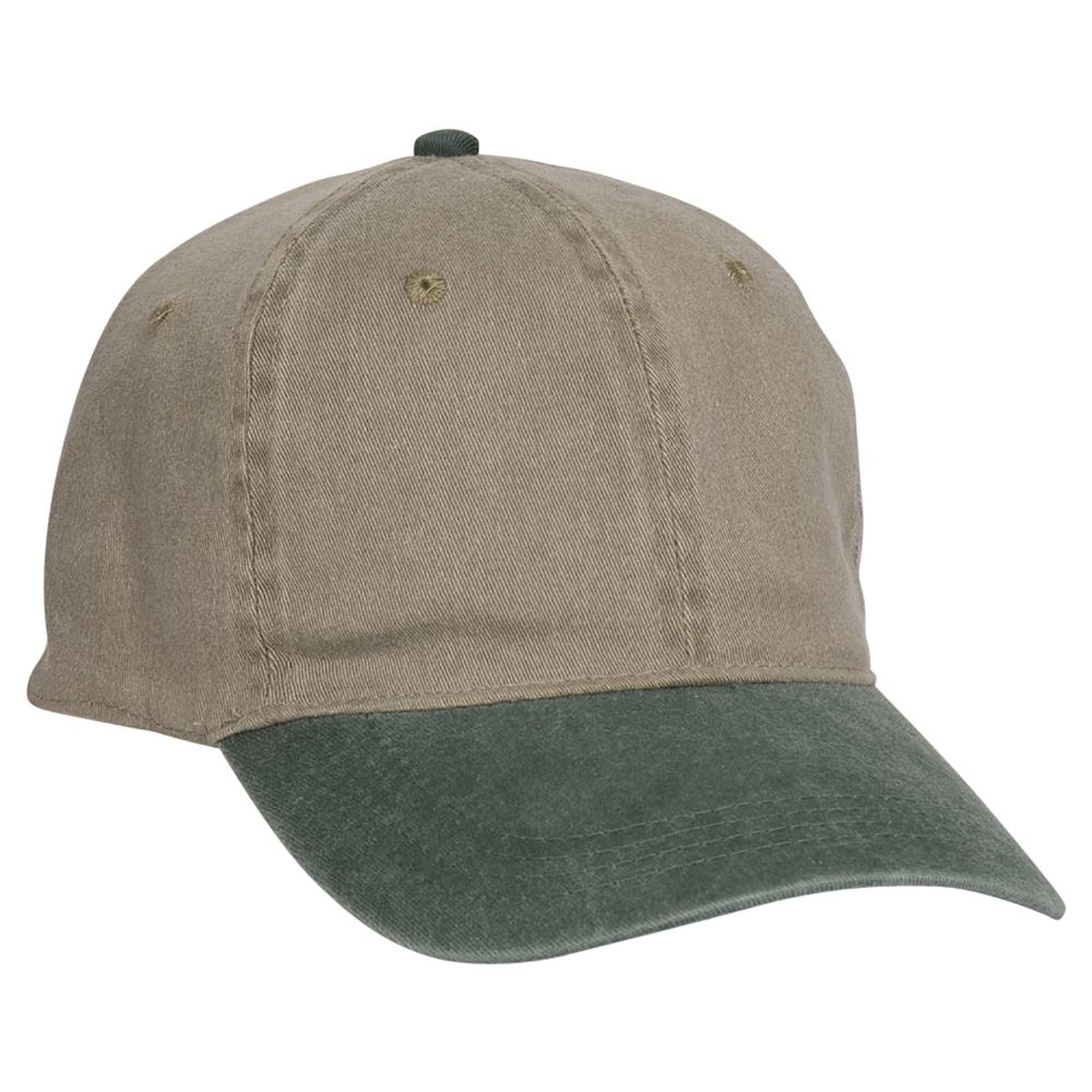 Front View of 1732 - Dk.Grn/Kha OTTO CAP "OTTO FLEX" Fitted 6 Panel Low Profile Dad Hat