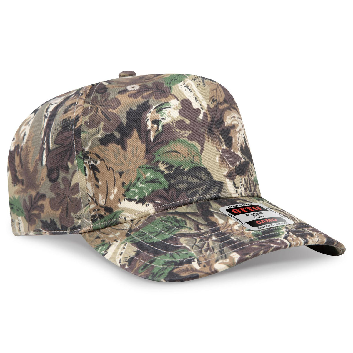Right View of 180705 - Lt.Lod/Brn/Kly OTTO CAP Camouflage 5 Panel Mid Profile Baseball Cap