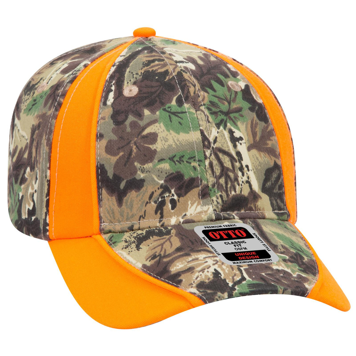 Right View of 18070509 - Lt.Lod/Brn/Kly/N.Org OTTO CAP 6 Panel Low Profile Baseball Cap