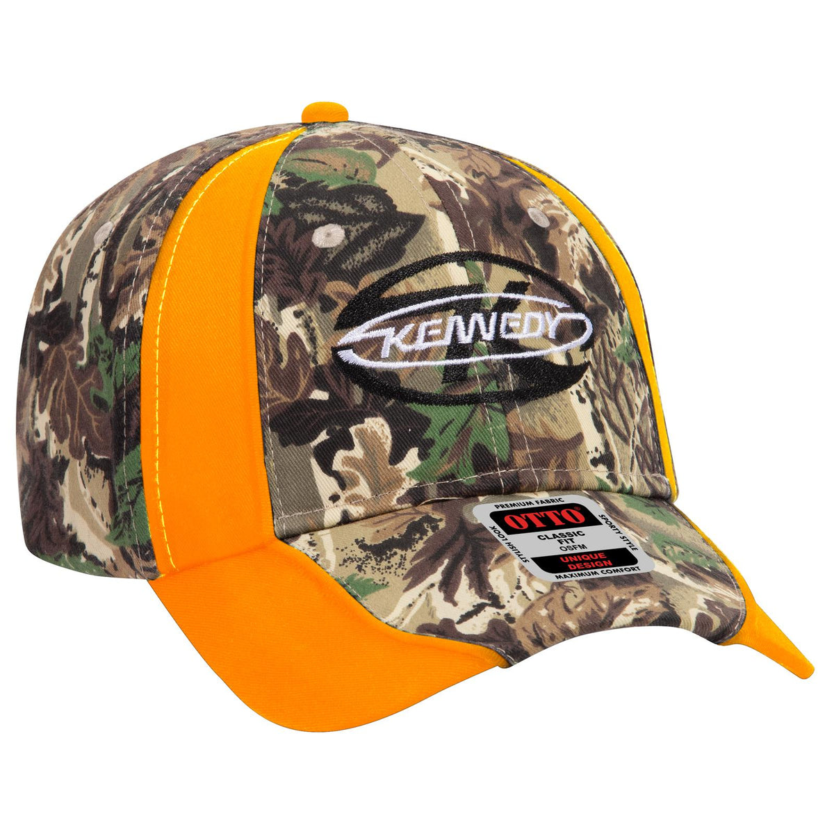 Right View of 18070509 - Lt.Lod/Brn/Kly/N.Org OTTO CAP 6 Panel Low Profile Baseball Cap