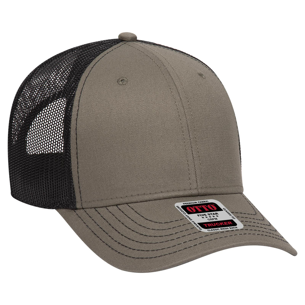 Right View of 212103 - Ol.Grn/Ol.Grn/Blk OTTO CAP 6 Panel Low Profile Mesh Back Trucker Hat